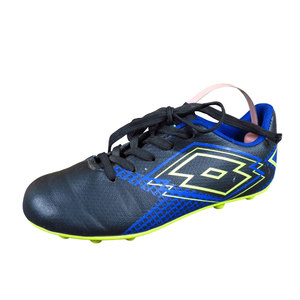 Lotto Forza Elite 3 JR Kids Soccer Cleats Size 1.5 Athletic Black Blue Yellow